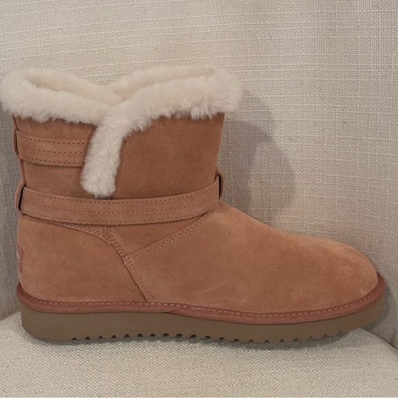 UGG KOOLABURRA Delene Mini In Mauve Pink Suede Warm Winter Booties Size 10 - Picture 10 of 16